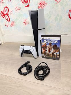 Sony PlayStation 5 Slim - Disc Version - 1TB , Bonus 1 Game ( Used )