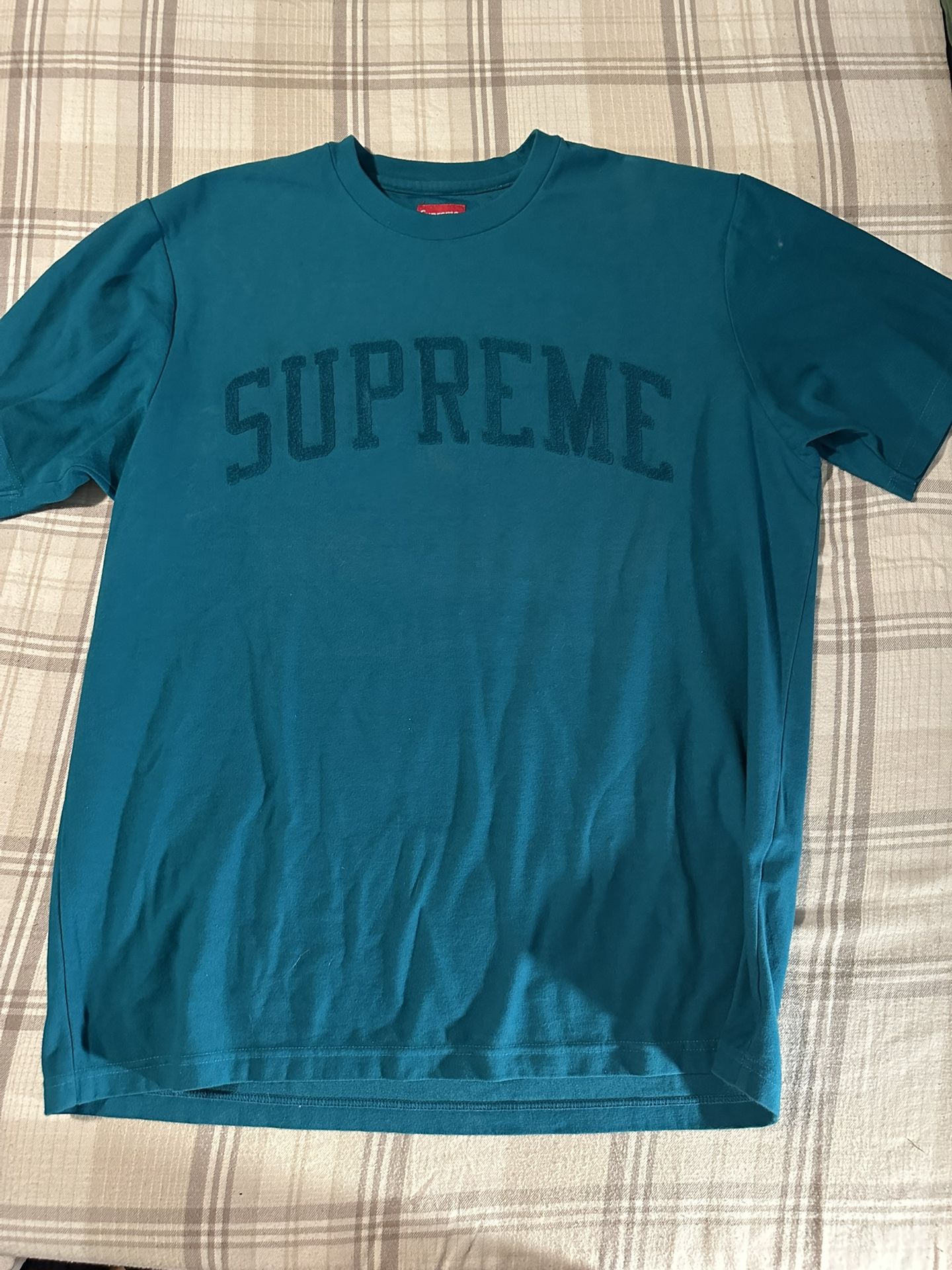 Teal Chenille Arc X Supreme T-Shirt Large