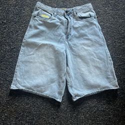 Empyre Ultra Loose Light Blue Denim Skate Shorts