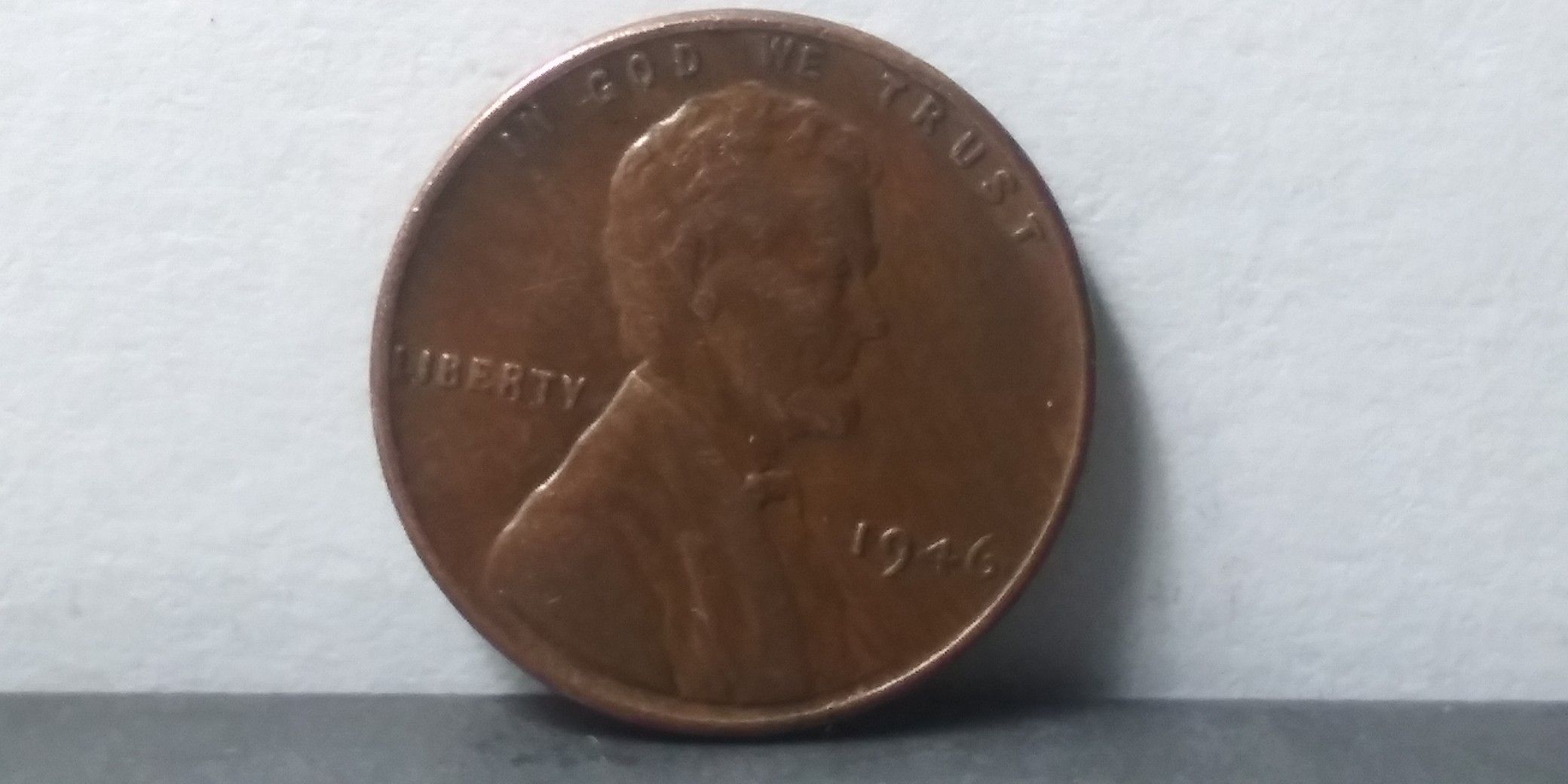 WW2 1946 Lincoln Wheat Cent made from Recycled Ammunition