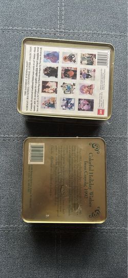 2 vintage tins with contents SEALED/UNOPENED