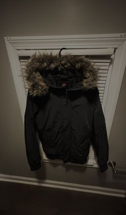 Men’s Swiss Tech Winter Bomber Jacket Fur Lined Hood