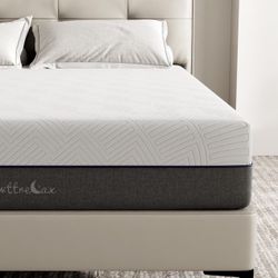 wowttrelax Queen Size Memory Foam Mattress 12 inch, 60''x78'', 2 Layer for More Supportive and Pressure Relief, Medium Firm, Soft Removable Cover Matt