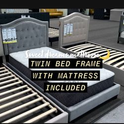 Twin Size Bed Frame With Mattress Included