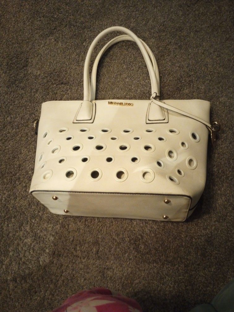 Large Off White Michael Kors Purse Excellent Condition