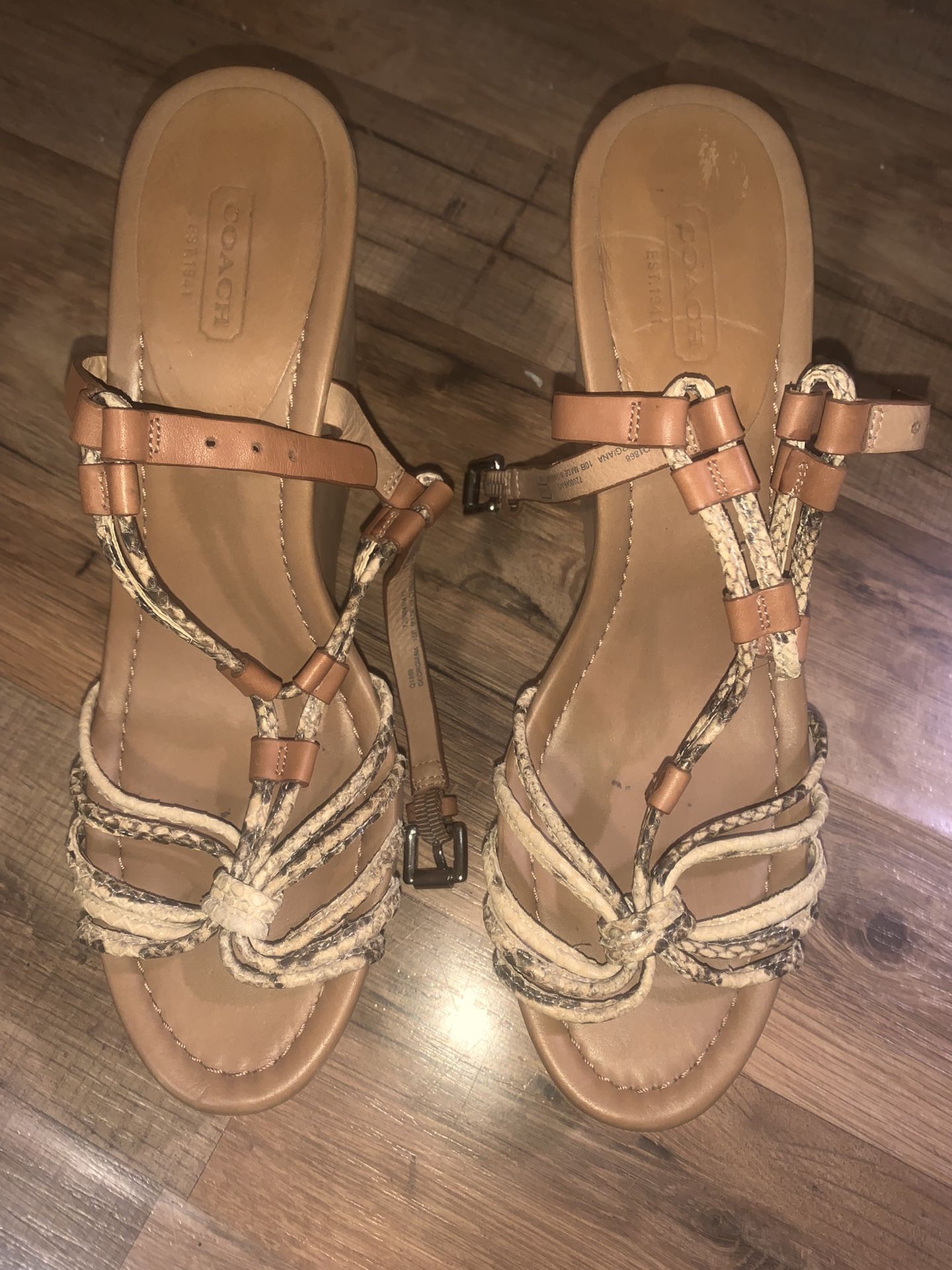 Vintage Size 10 Women’s Authentic Coach Wedge High Heels