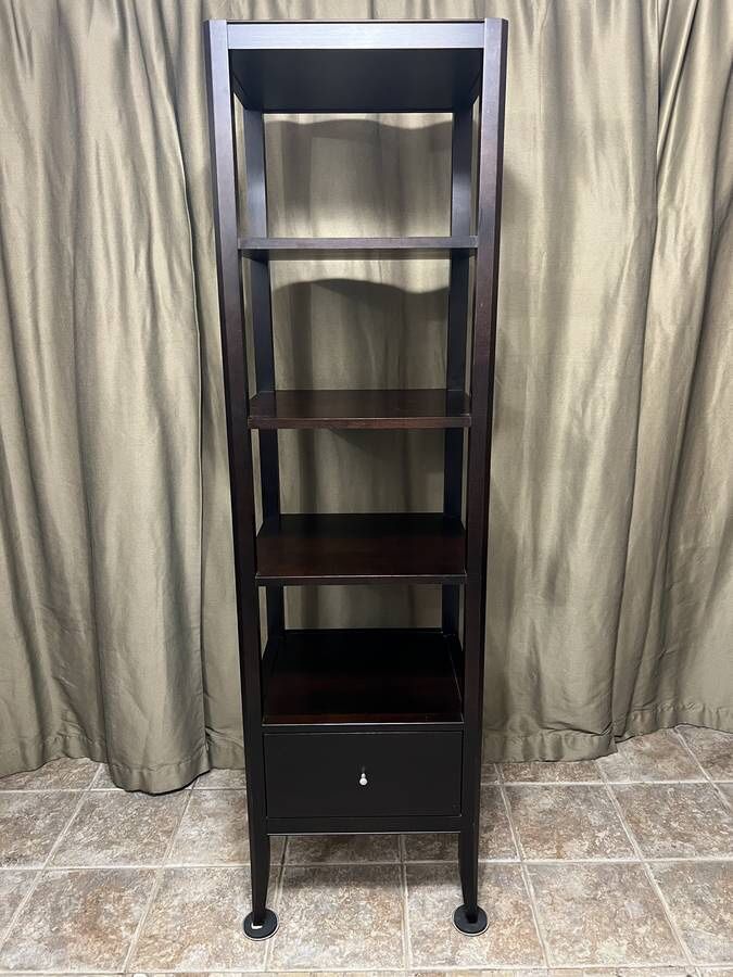Espresso Narrow Bookshelf by Crate and Barrel