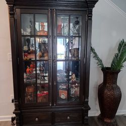 Wood Glass Cabinet Shelf Case