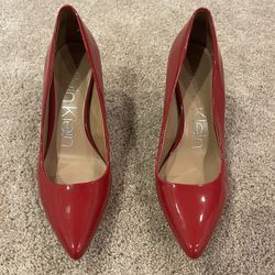 Calvin Klein Red Heels  Size 9