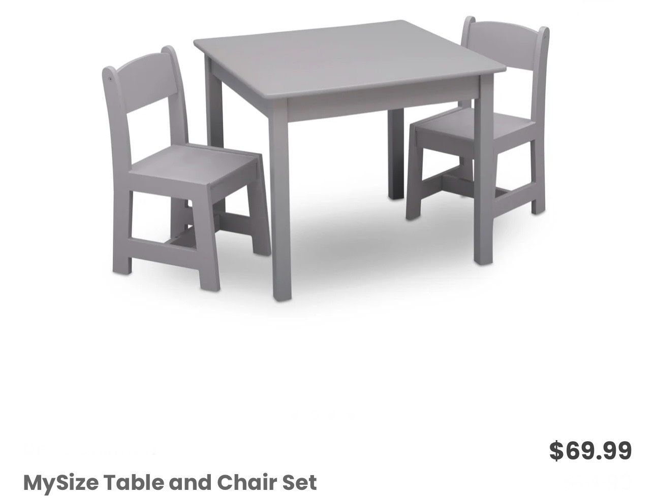 New Grey Kids Table And Chair Set