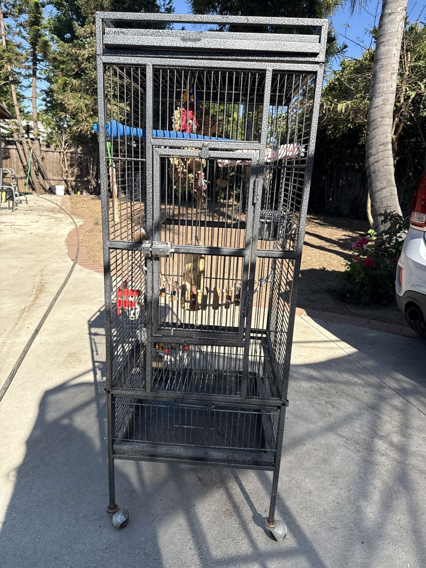 Large Bird Cage On Wheels