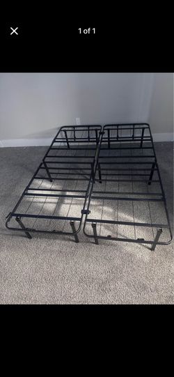 Full-to-Twin Convertible Metal Platform Bed Frame