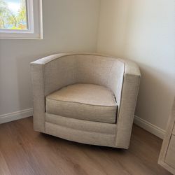 2 Light Grey Swivel Chairs