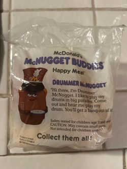 1988 McDonalds McNugget Buddie Drummer Sealed