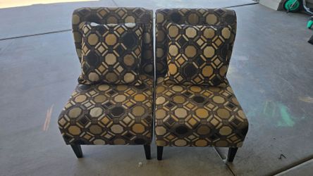 Set of 2 Modern Accent Chairs – $120