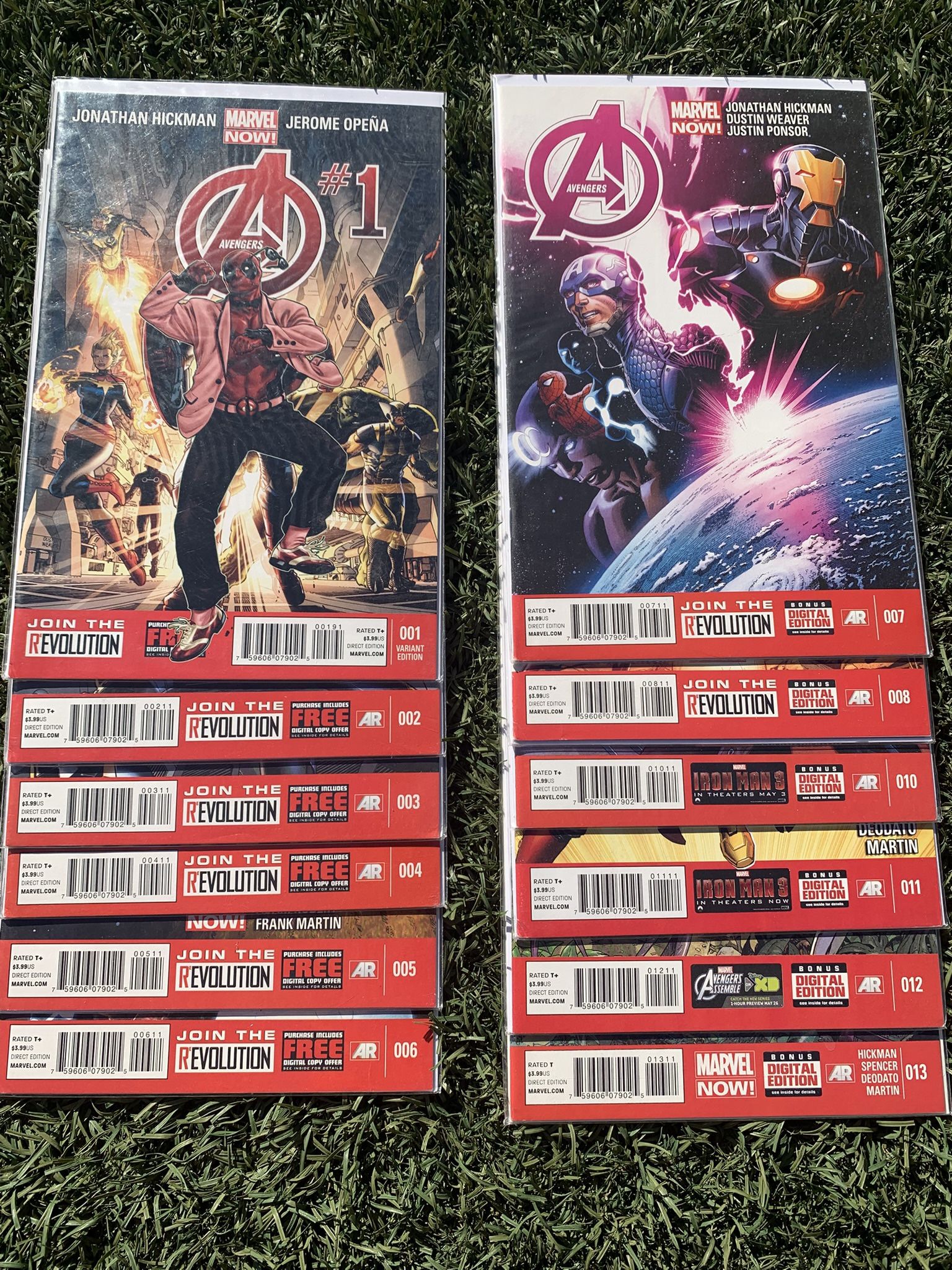 Lot Of 12 Marvel Now Avengers Comic Books