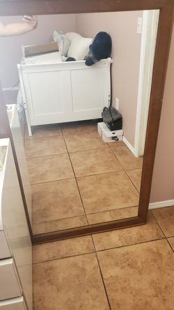 Wood mirror