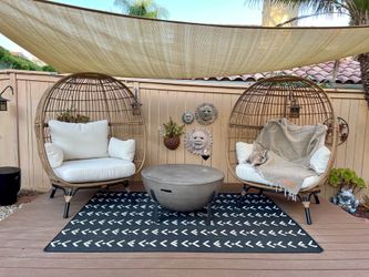 Restoration Hardware Dupe Outdoor Concrete Drum Coffee Table