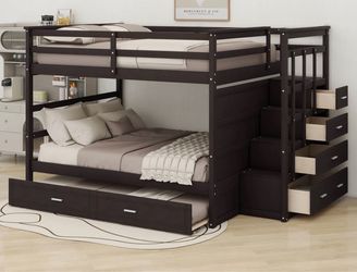 Free Full size bunk bed with trundle