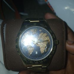 Gold 24KT Michael Kors Men's Wristwatch