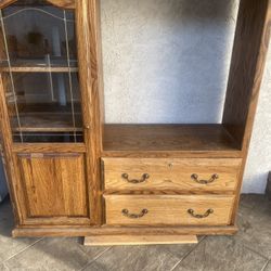 Television/ Stereo Cabinet With Locking Drawers 