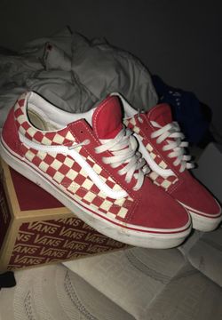 Red Checker vans Size 11