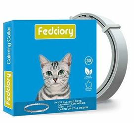 30-Day Calming Collar Cats Essential Oil Pheromone Lavender Lemongrass Kitty Cat