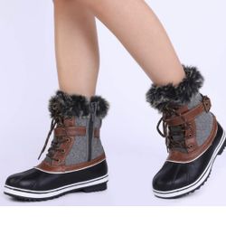  Women's Mid Calf WaterProof Winter Snow Boots