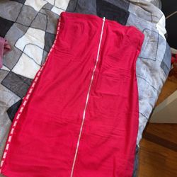 Red Strapless Dress