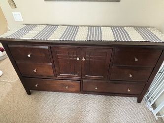 Dark Wood Storage Cabinet /Dresser – Great Storage