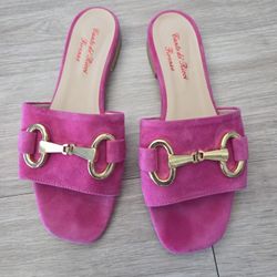 Hot Pink slide in shoes