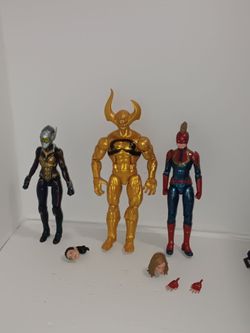 Marvel Legends Hasbro 6” Figure  Wasp, Ex Nihilo & Captain Marvel Lot