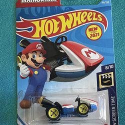 2021 Hot Wheels HW Screen Time #8/10 MarioKart Standard Kart- Mario Nintendo 