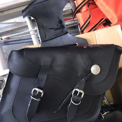 Large Leather Saddle Bags (universal)