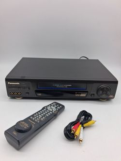 Panasonic VCR with remote and cable.  Works fine!