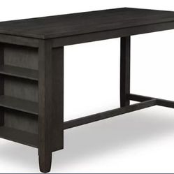 Raleigh Gray Storage Pub Dining Tables