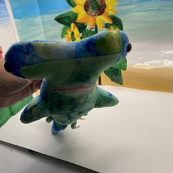 Wild Republic Mysteries of Atlantis Blue Green Watercolor Hammerhead Shark Plush