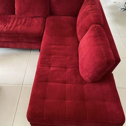 Red Sofa.  Vibrant.