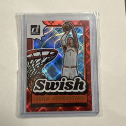 2024-25 Donruss Swish Diamond Red #15 Victor Wembanyama 25/75 - NM-MT