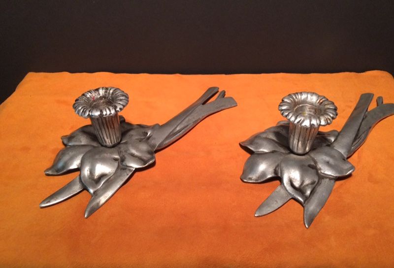 Vintage Bruce Fox Hand Finished Wrought Metals candelabra