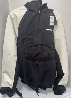 Snowverb Women Black and White Ski Jacket with Front Utility Pocket