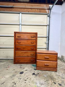 Solid wood bedroom, set dresser, and nightstand