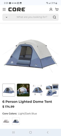 CORE 6-person Lighted Dome Tent $90