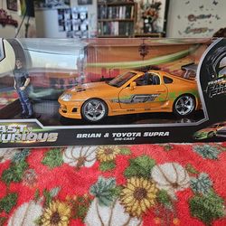 Jada FAST and Furious Brian and Toyota supra 25th anniversary car
