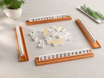 Cherry Mahjong racks set of 4 with magnetic push stick