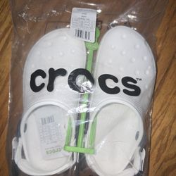 Unisex Work Croc In White Size W8/m6 