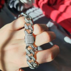 Moissanite Cuban Bracelet Big