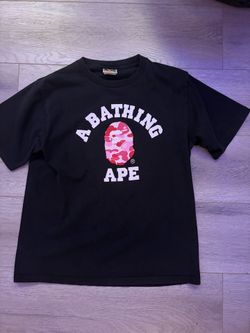 Pink and red A Bathing Ape tee