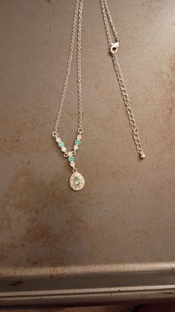 New vintage danity blue topaz & clear rhinestone U drop neacklace firm price $10 pick up only 865 Ellsworth avenue right off of East Livingston avenue
