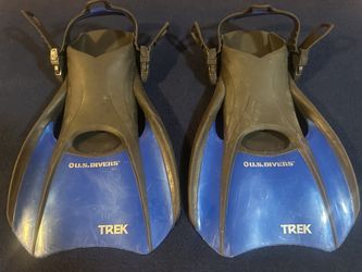U.S. Divers Unisex Trek Travel Fins…Size M 7-10 / 40-44